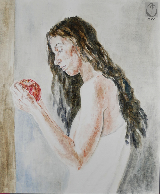 oil on paper - olio su carta di Piro